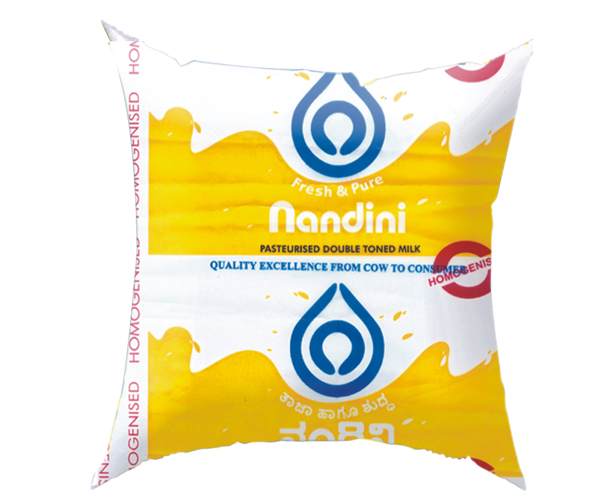 Nandini Double Toned Milk (Yellow packet)
